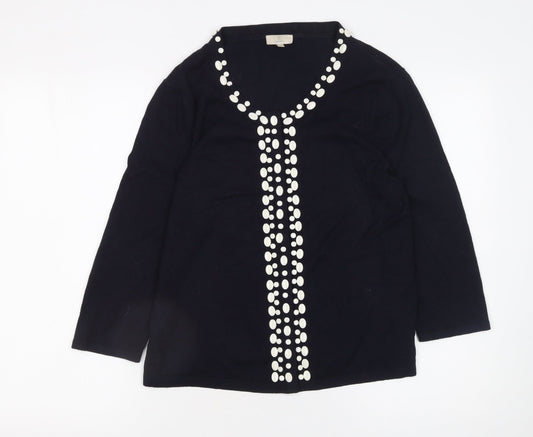 Womens UK Size M CC Black Cardigan Jumper