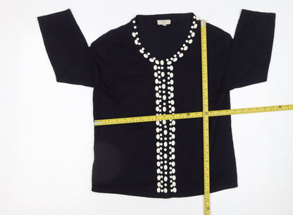 Womens UK Size M CC Black Cardigan Jumper