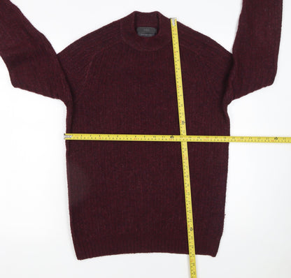 Mens UK Size S Marks and Spencer Red Pullover Jumper