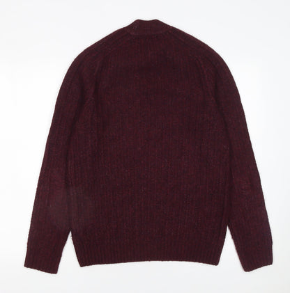 Mens UK Size S Marks and Spencer Red Pullover Jumper