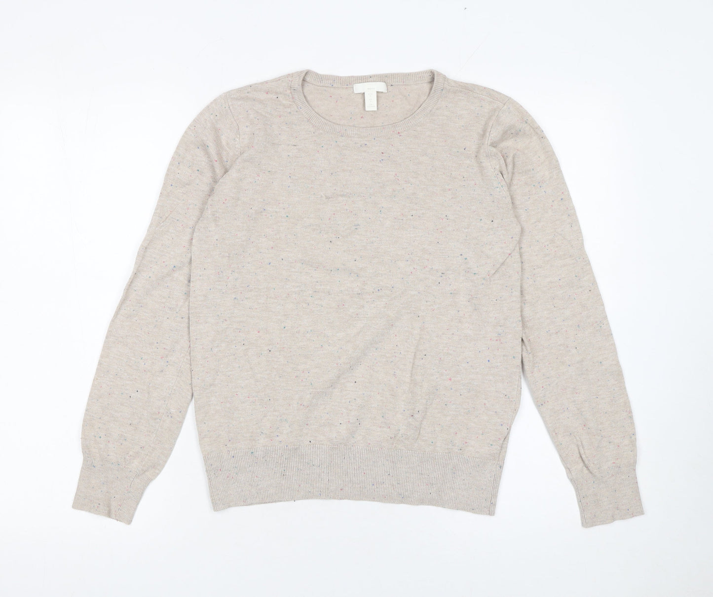 Womens UK Size S H&M Beige Pullover Jumper