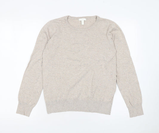 Womens UK Size S H&M Beige Pullover Jumper