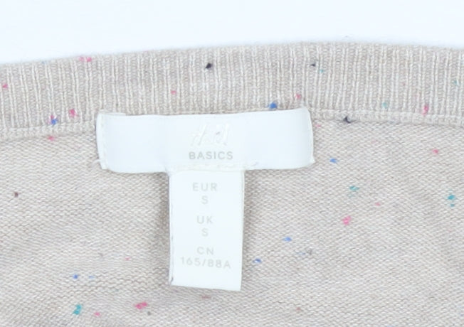 Womens UK Size S H&M Beige Pullover Jumper