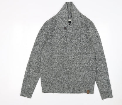 Mens UK Size S Burton Menswear London Grey Pullover Jumper