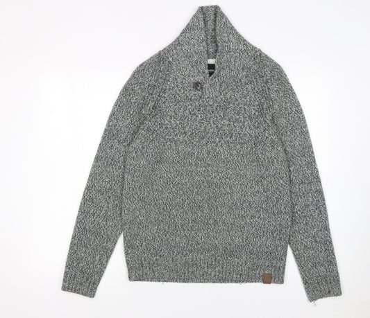 Mens UK Size S Burton Menswear London Grey Pullover Jumper