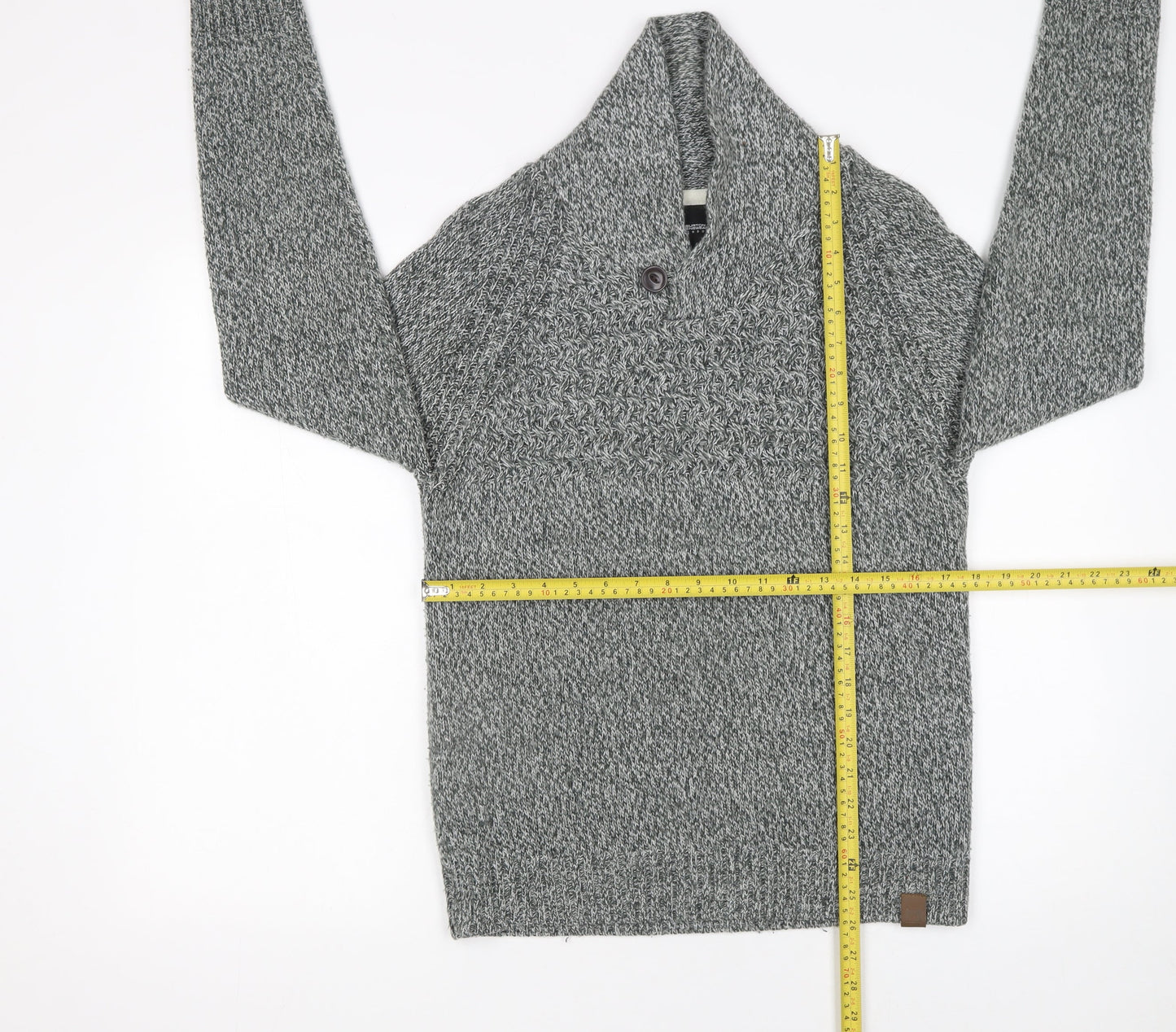 Mens UK Size S Burton Menswear London Grey Pullover Jumper
