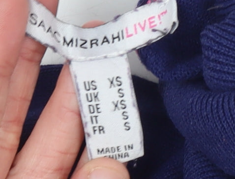 Womens UK Size S Isaac Mizrahi Live Blue Pullover Jumper