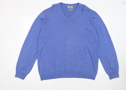 Mens UK Size 2XL Marks and Spencer Blue Pullover Jumper