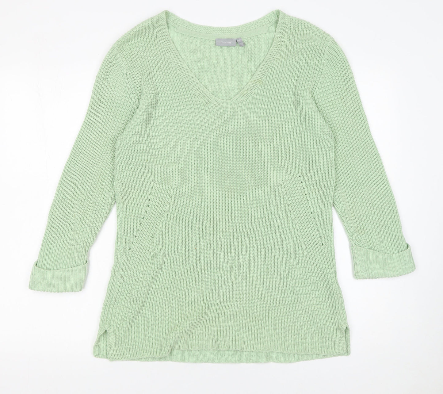 Womens UK Size XS Fransa Green Pullover Jumper