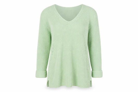 Womens UK Size XS Fransa Green Pullover Jumper