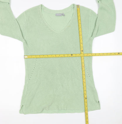 Womens UK Size XS Fransa Green Pullover Jumper