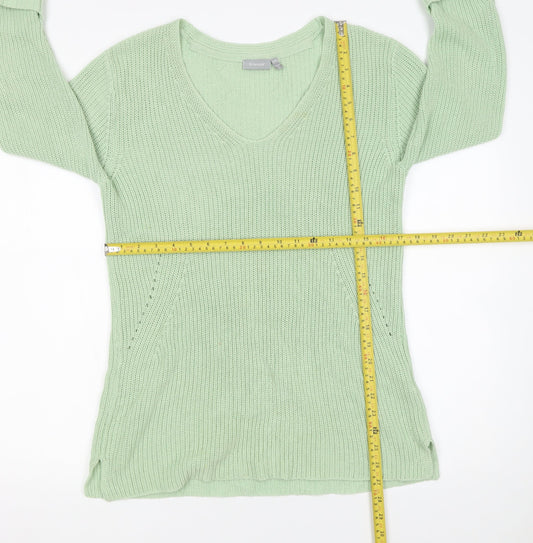 Womens UK Size XS Fransa Green Pullover Jumper