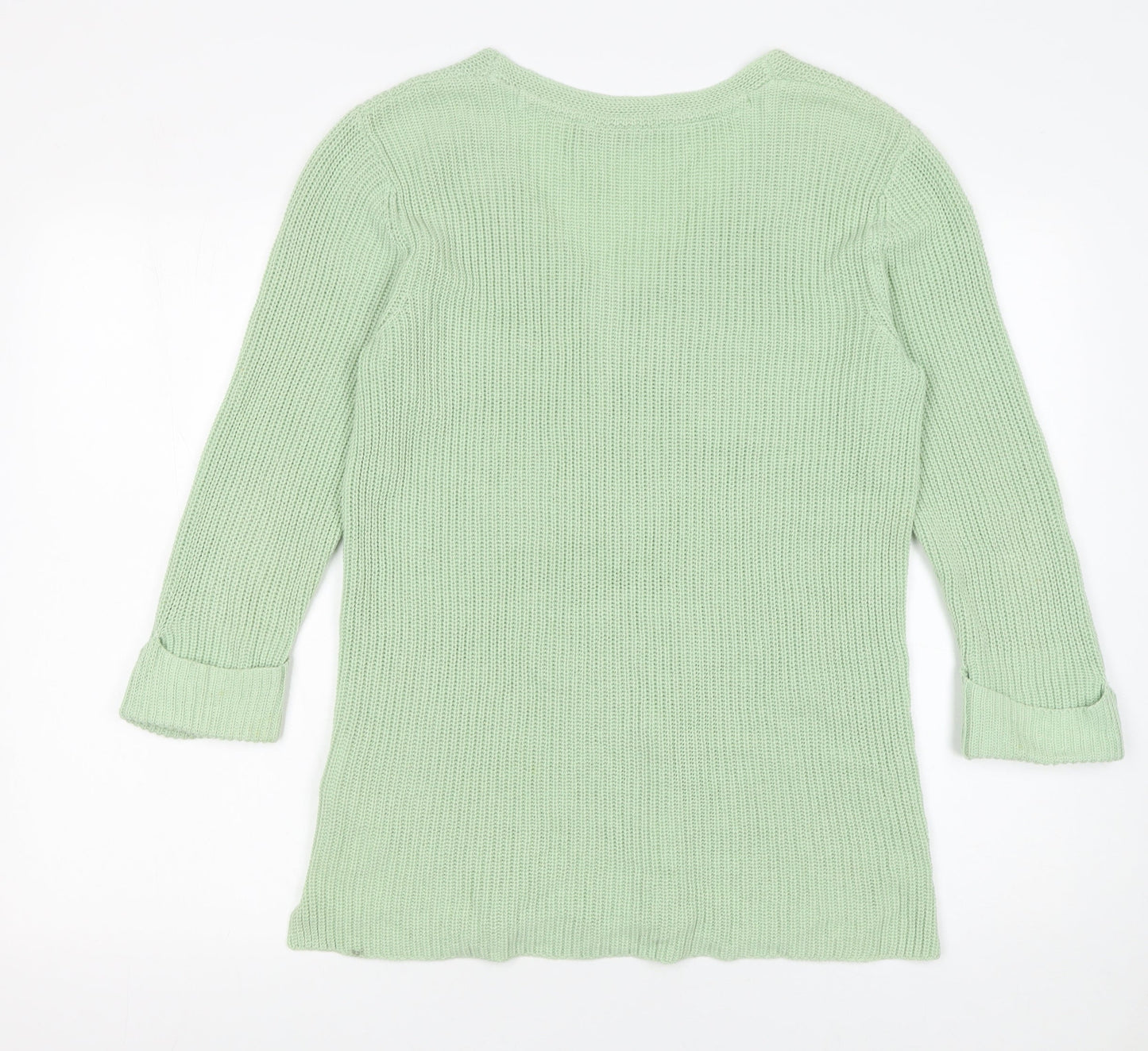 Womens UK Size XS Fransa Green Pullover Jumper