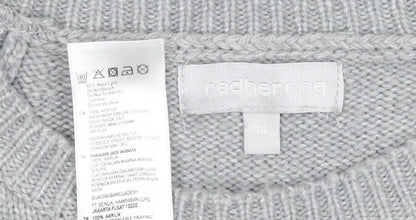 Womens UK Size 14 Red Herring Grey Pullover Jumper