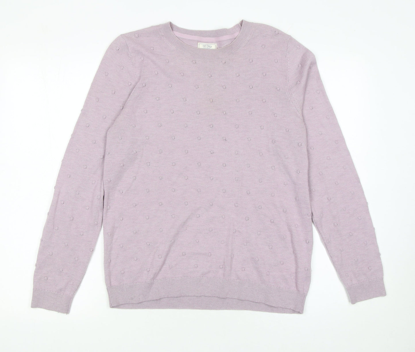 Womens UK Size 12 Fat Face Purple Pullover Jumper