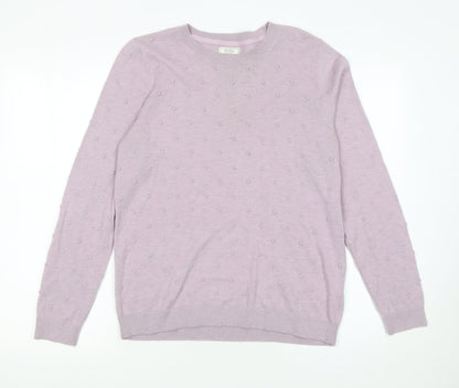 Womens UK Size 12 Fat Face Purple Pullover Jumper
