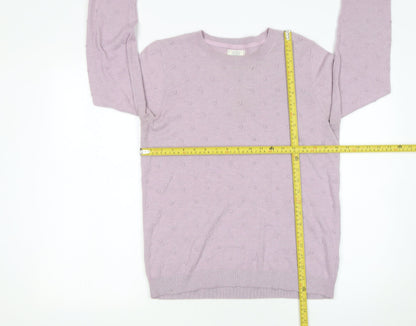 Womens UK Size 12 Fat Face Purple Pullover Jumper