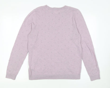 Womens UK Size 12 Fat Face Purple Pullover Jumper