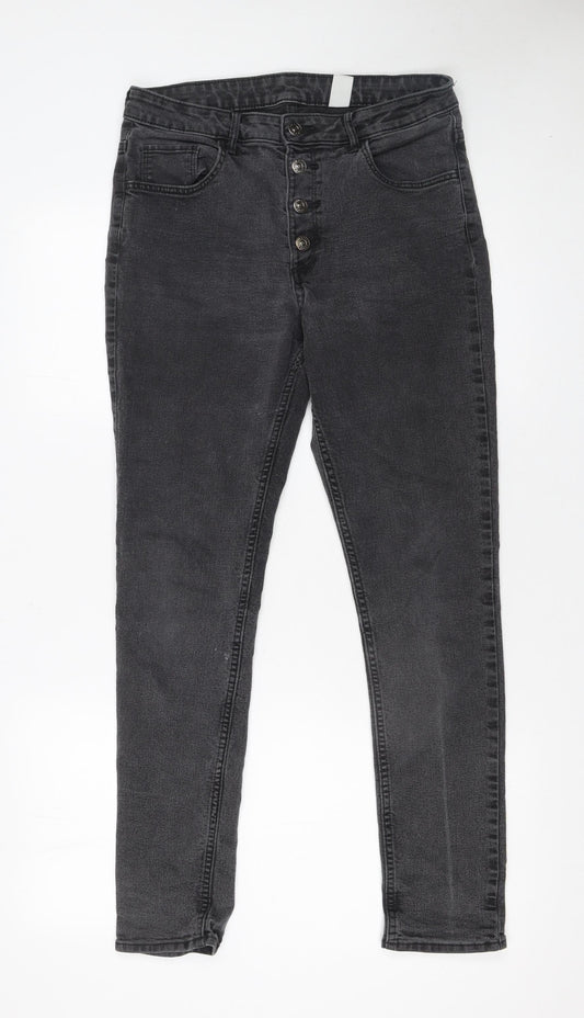 Womens UK Size 14 &Denim Slim Fit Ankle Grey Jeans