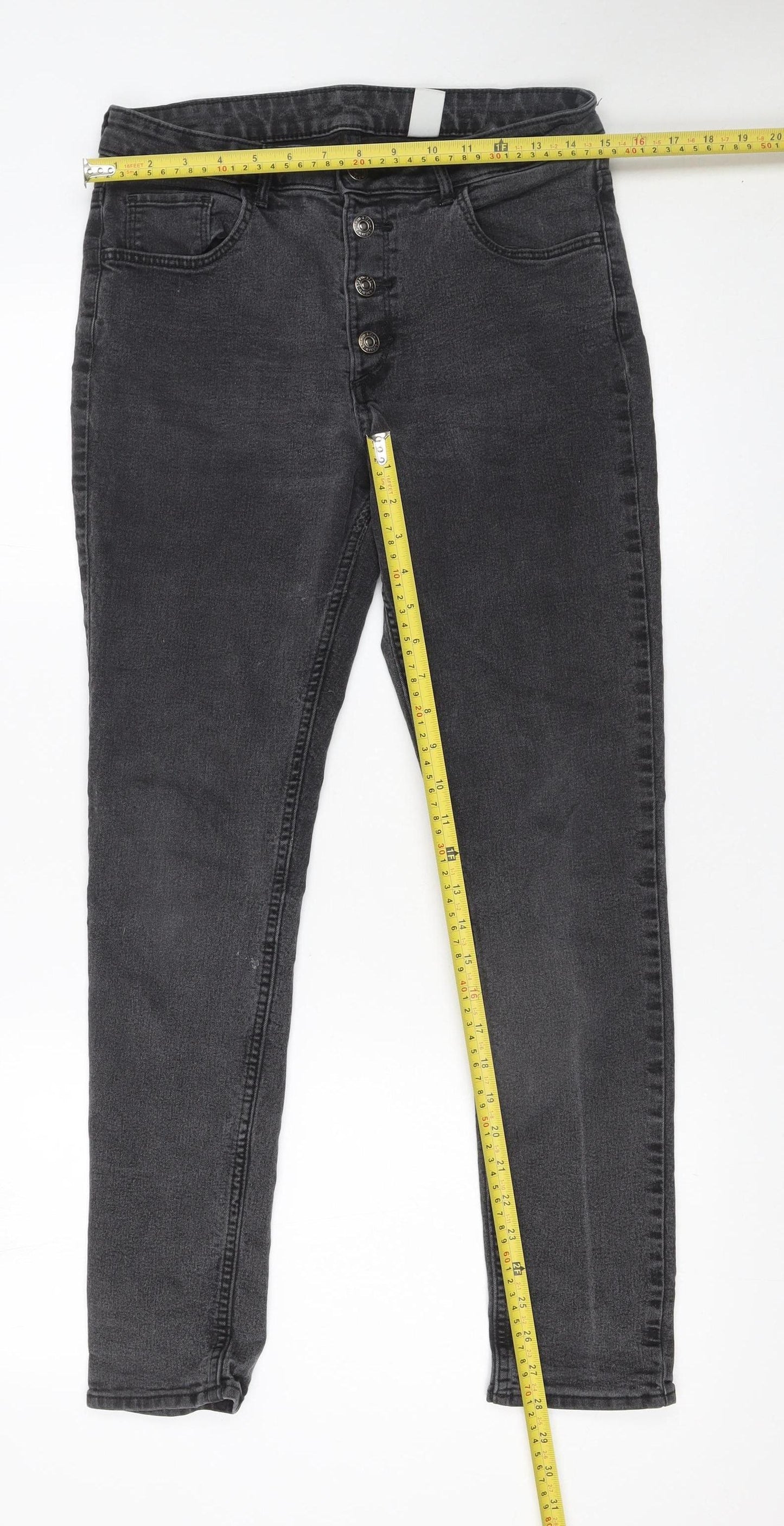 Womens UK Size 14 &Denim Slim Fit Ankle Grey Jeans