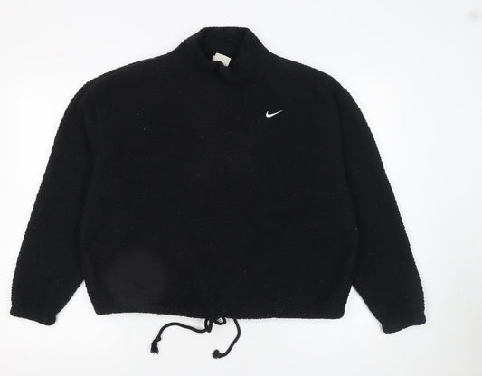 Womens UK Size M Nike Black Pullover Sweatshirt