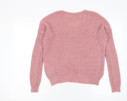 Womens UK Size S JDY Pink Pullover Jumper