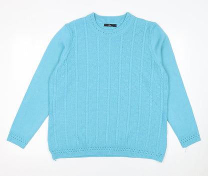 Womens UK Size L BM Collection Blue Pullover Jumper