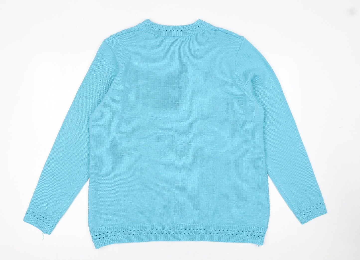 Womens UK Size L BM Collection Blue Pullover Jumper