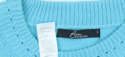 Womens UK Size L BM Collection Blue Pullover Jumper