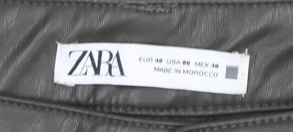 Womens UK Size 12 Zara Regular Fit Cargo Brown Trousers