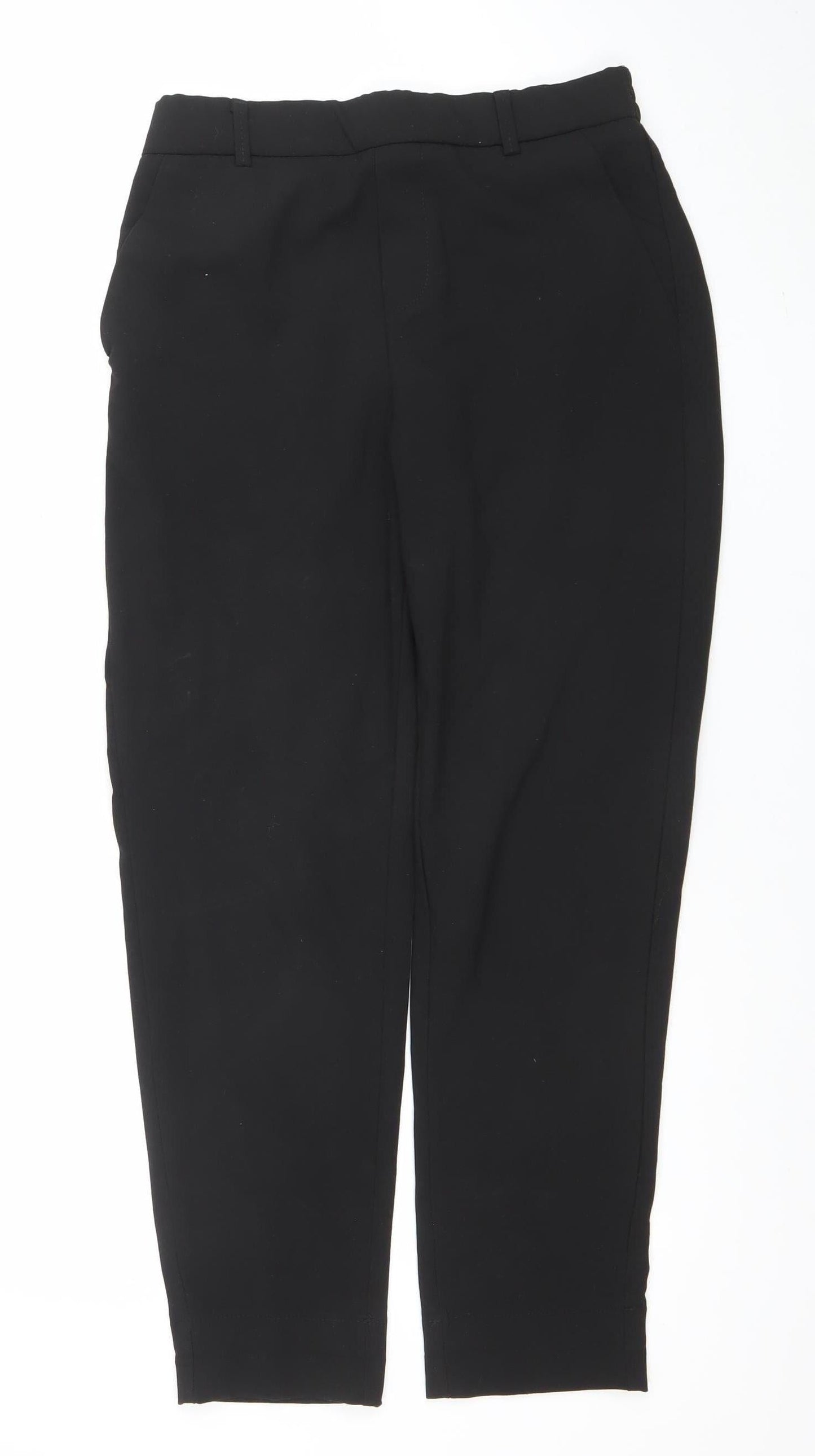 Mens UK Size 12 Studio Regular Fit Casual Business Travel Black Trousers