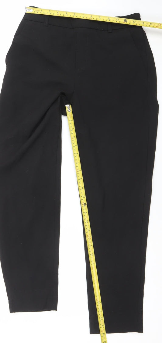 Mens UK Size 12 Studio Regular Fit Casual Business Travel Black Trousers