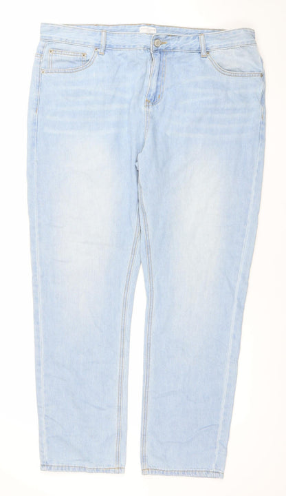 Mens UK Size 46 Tamnoon Denim Regular Fit Straight Blue Jeans