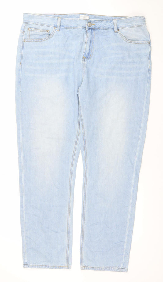Mens UK Size 46 Tamnoon Denim Regular Fit Straight Blue Jeans
