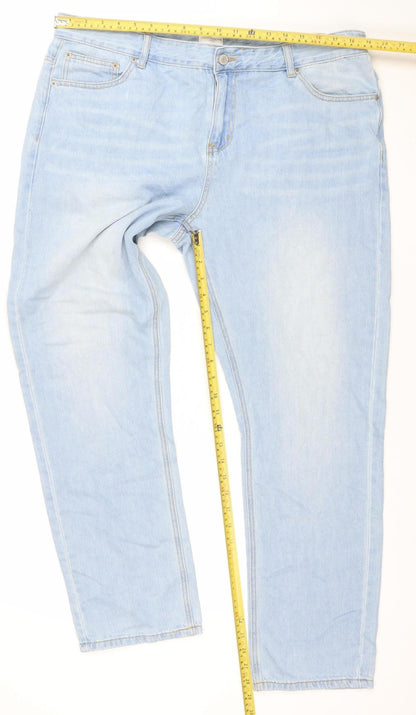 Mens UK Size 46 Tamnoon Denim Regular Fit Straight Blue Jeans