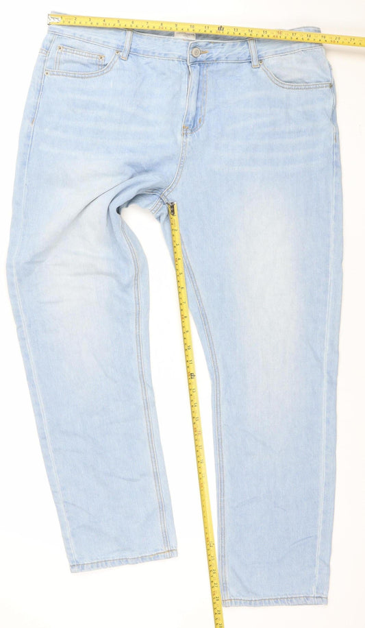 Mens UK Size 46 Tamnoon Denim Regular Fit Straight Blue Jeans