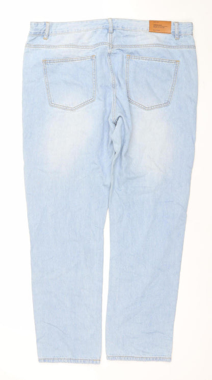 Mens UK Size 46 Tamnoon Denim Regular Fit Straight Blue Jeans