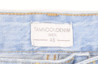 Mens UK Size 46 Tamnoon Denim Regular Fit Straight Blue Jeans