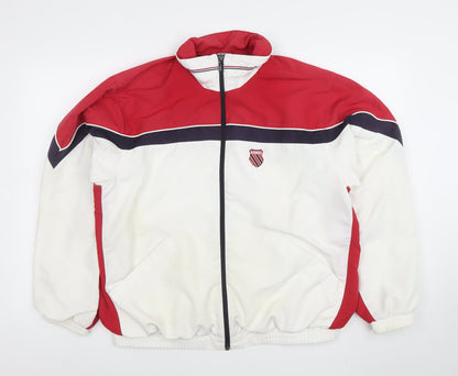 Mens UK Size M K-Swiss White Bomber Jacket