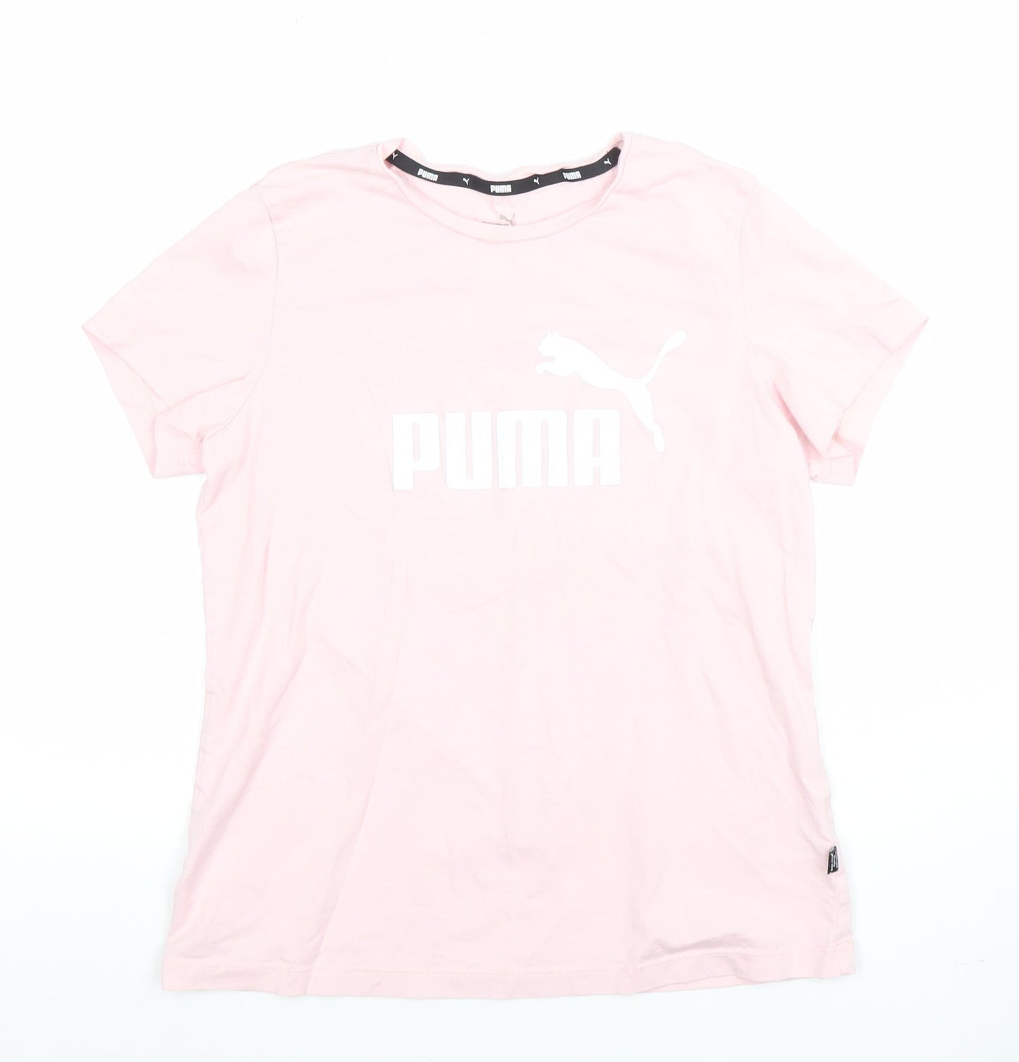 Womens UK Size M PUMA Pink Basic T-Shirt