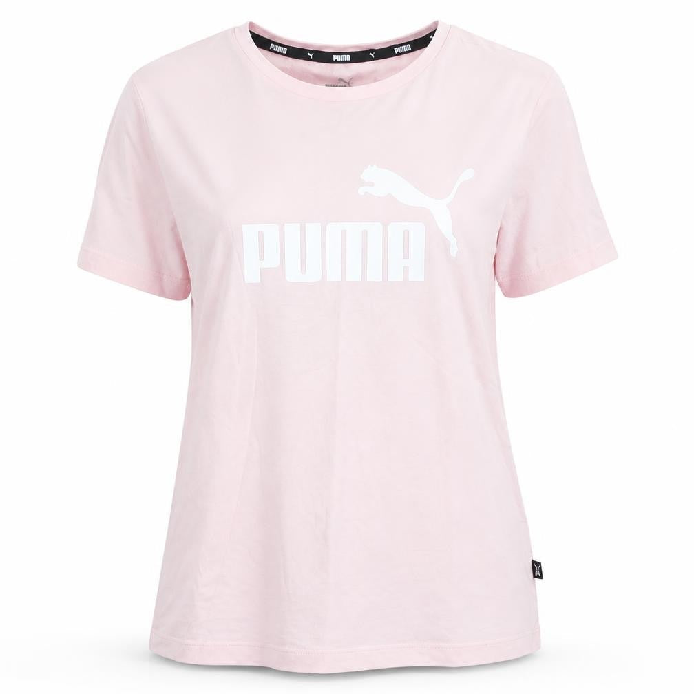 Womens UK Size M PUMA Pink Basic T-Shirt