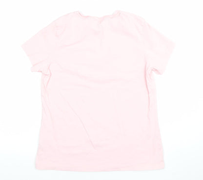 Womens UK Size M PUMA Pink Basic T-Shirt