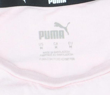 Womens UK Size M PUMA Pink Basic T-Shirt