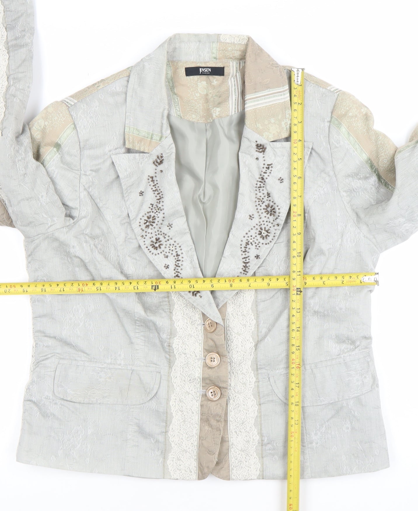 Womens UK Size 14 Jensen Regular Beige Blazer