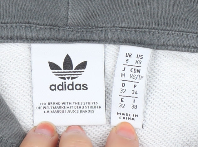 Womens UK Size XS adidas Grey Pullover Hoodie