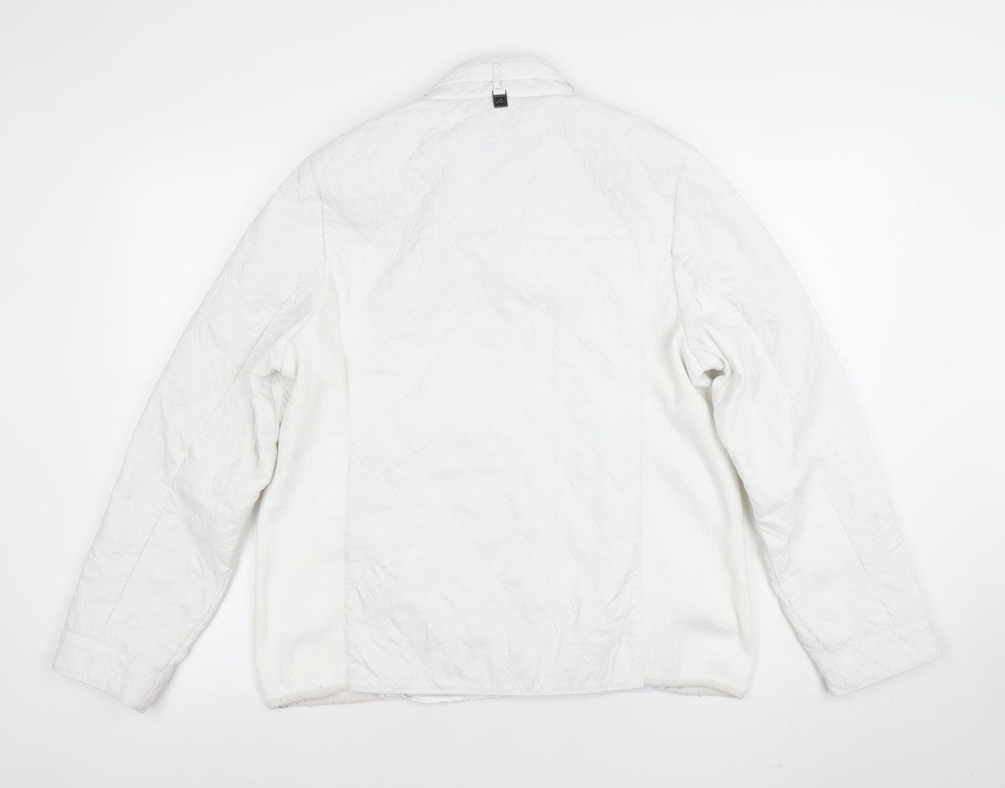 Womens UK Size 12 Normann White Quilted Coat