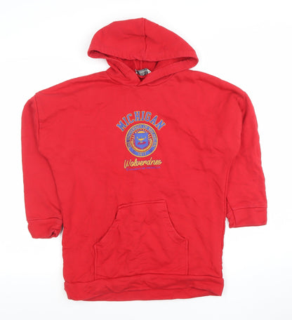 Womens UK Size M SINAN Red Pullover Hoodie