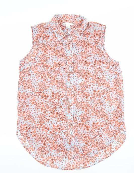 Womens UK Size 8 H&M Multicoloured Basic Button-Up