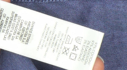 Paul Costelloe Living Men's Blue Regular Fit Cotton Shirt L Long Sleeve