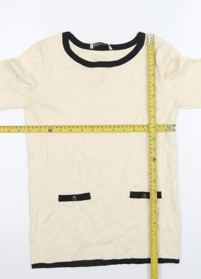Womens UK Size XS Oasis Ivory Tunic Blouse